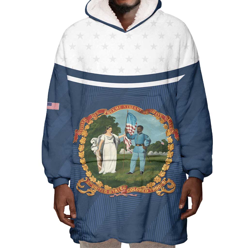 Personalized 3rd United States Colored Troops Wearable Blanket Hoodie E Pluribus Unum - Wonder Print Shop