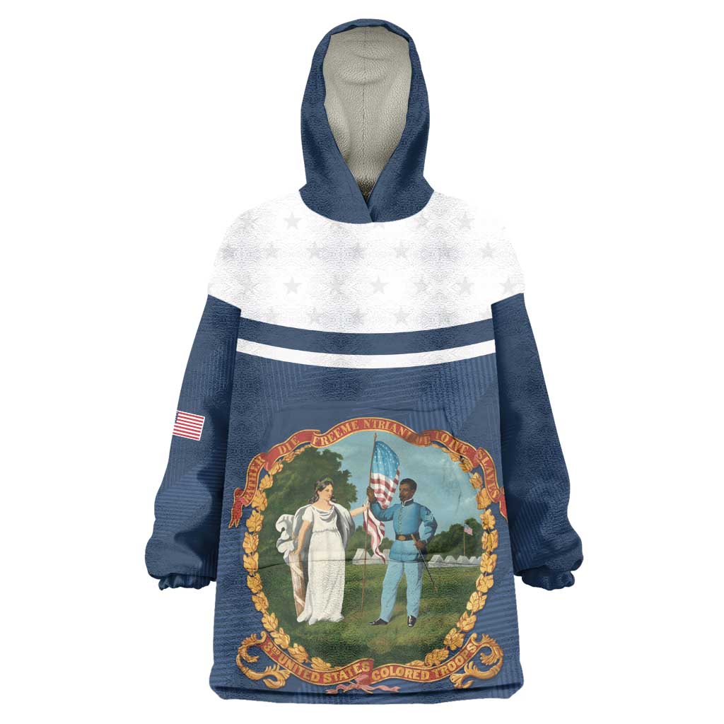 Personalized 3rd United States Colored Troops Wearable Blanket Hoodie E Pluribus Unum - Wonder Print Shop