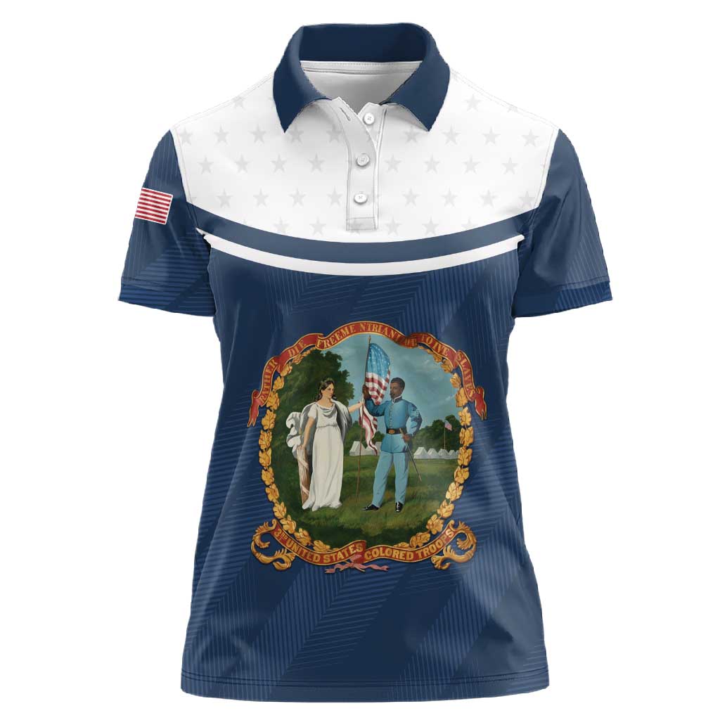 Personalized 3rd United States Colored Troops Women Polo Shirt E Pluribus Unum - Wonder Print Shop