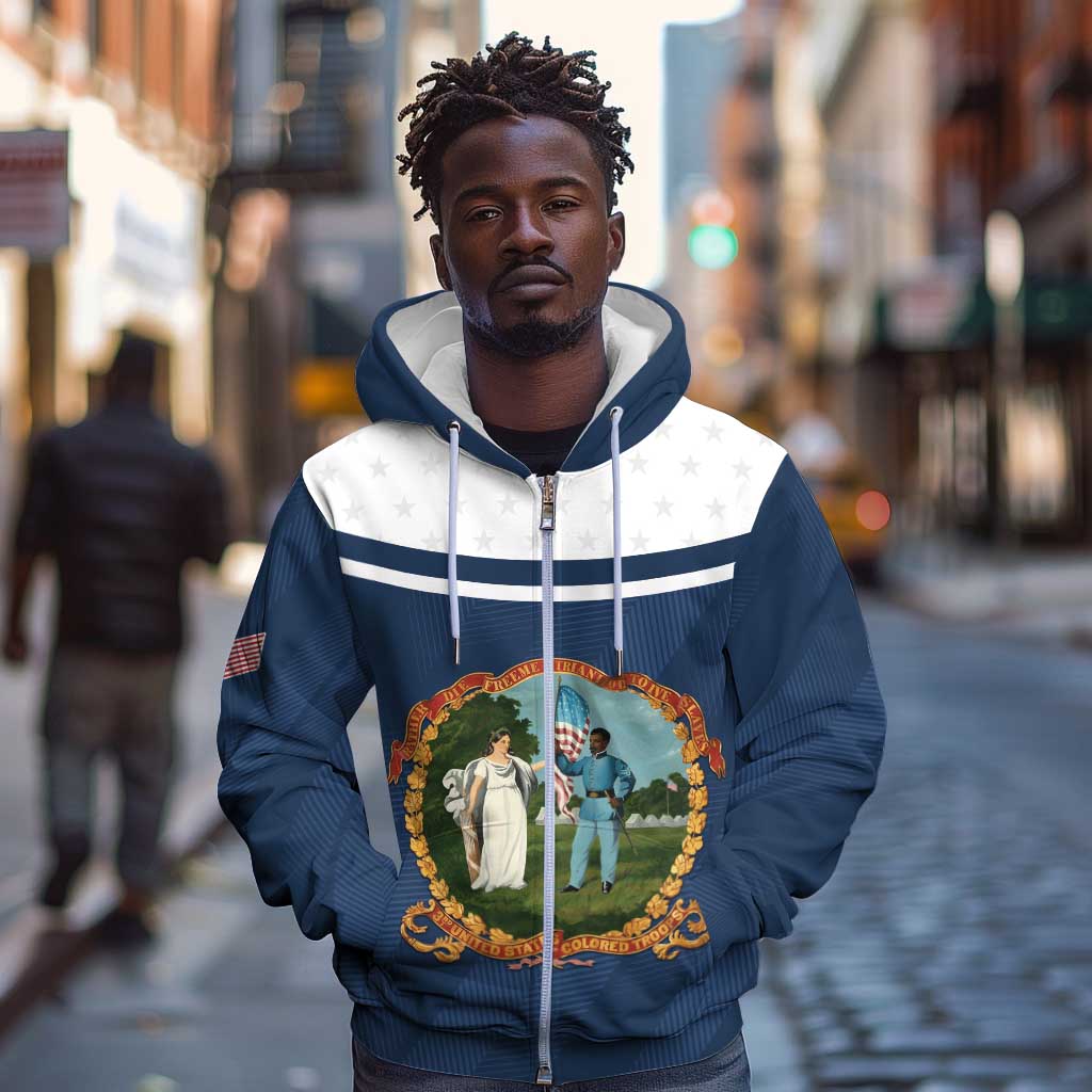 Personalized 3rd United States Colored Troops Zip Hoodie E Pluribus Unum - Wonder Print Shop