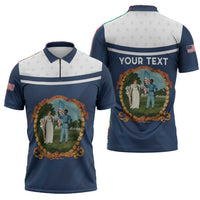Personalized 3rd United States Colored Troops Zipper Polo Shirt E Pluribus Unum - Wonder Print Shop