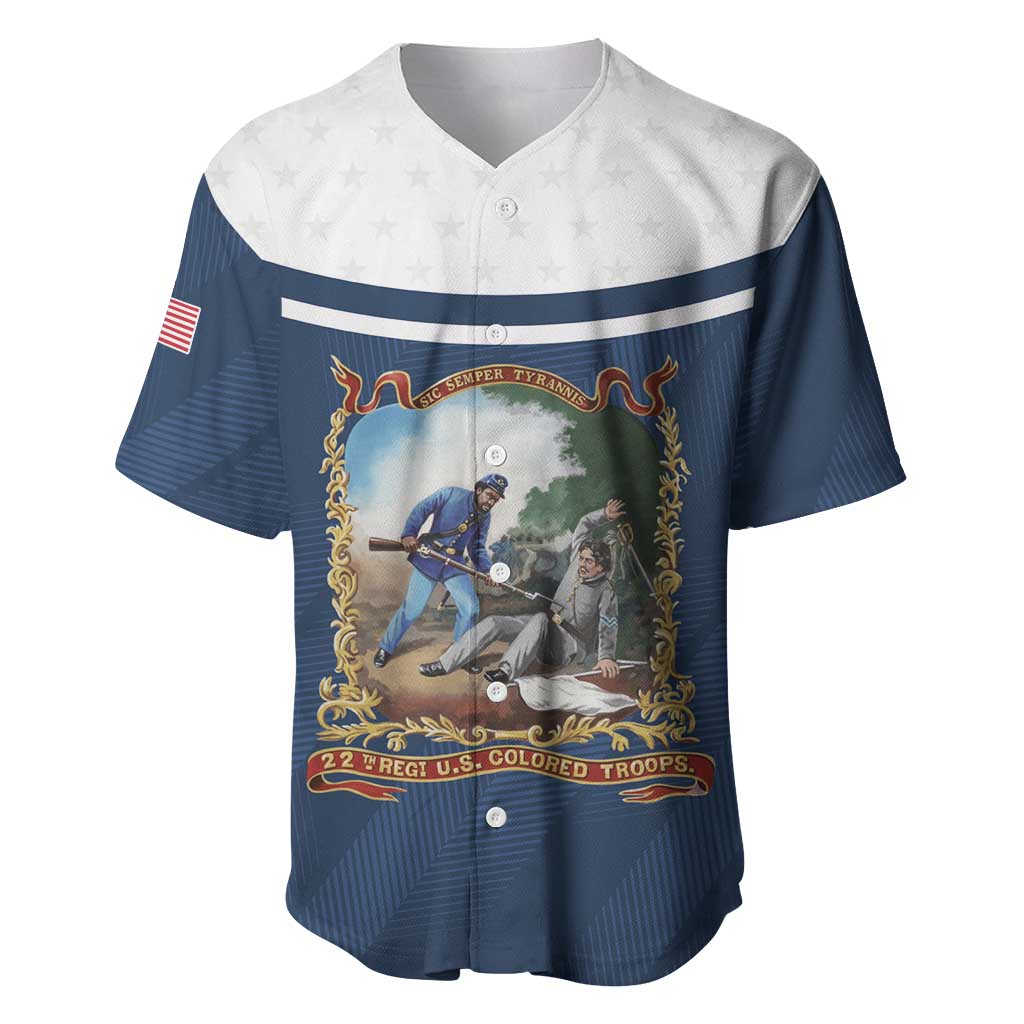 Personalized 22nd United States Colored Troops Baseball Jersey E Pluribus Unum - Wonder Print Shop