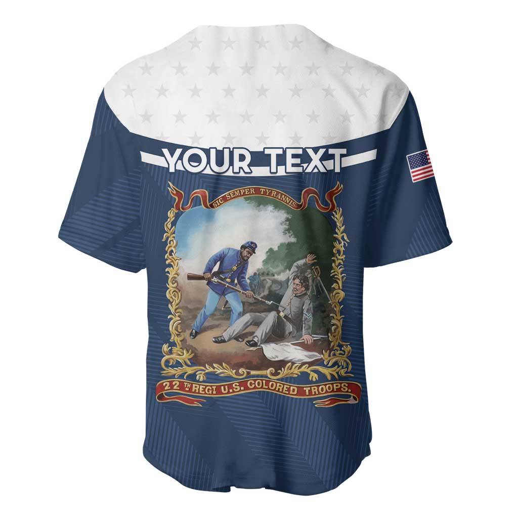 Personalized 22nd United States Colored Troops Baseball Jersey E Pluribus Unum - Wonder Print Shop