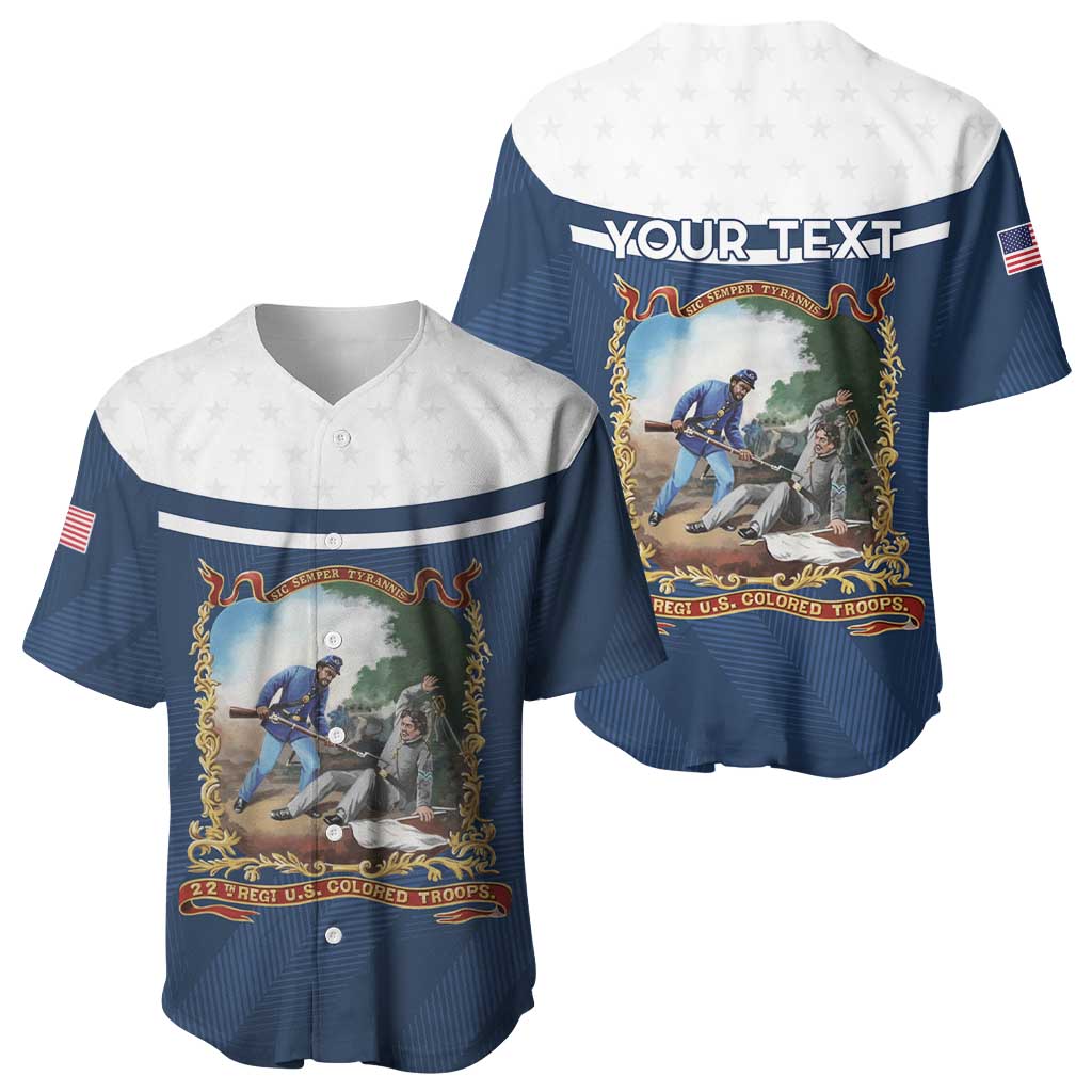 Personalized 22nd United States Colored Troops Baseball Jersey E Pluribus Unum - Wonder Print Shop