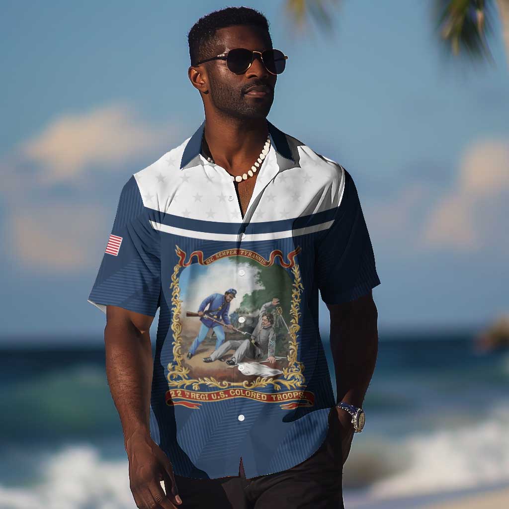 Personalized 22nd United States Colored Troops Hawaiian Shirt E Pluribus Unum - Wonder Print Shop