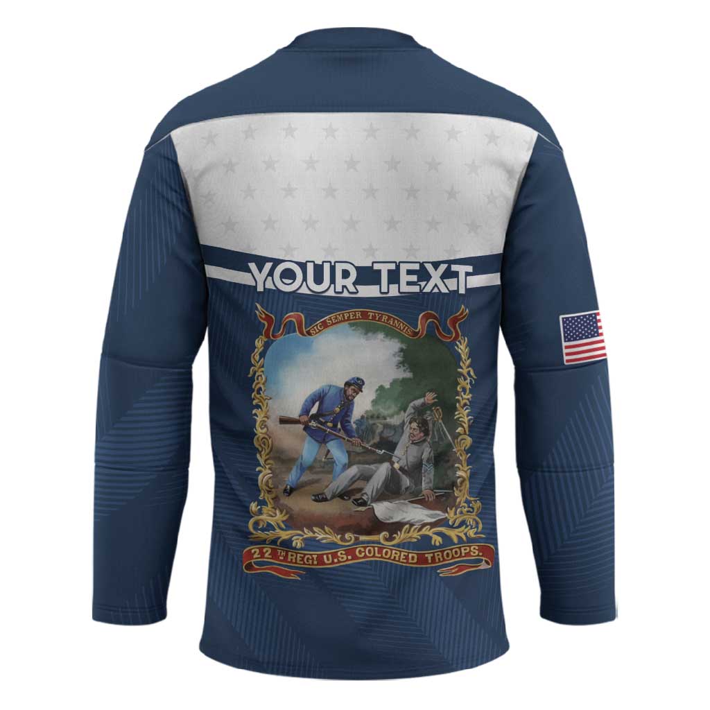 Personalized 22nd United States Colored Troops Hockey Jersey E Pluribus Unum - Wonder Print Shop