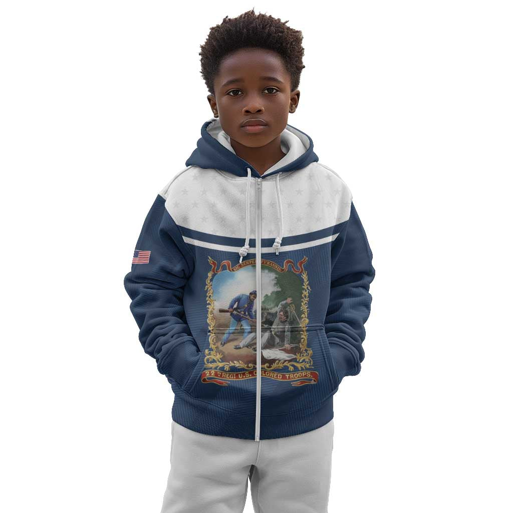Personalized 22nd United States Colored Troops Kid Hoodie E Pluribus Unum - Wonder Print Shop