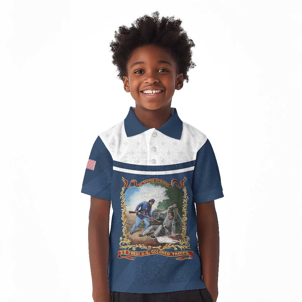 Personalized 22nd United States Colored Troops Kid Polo Shirt E Pluribus Unum - Wonder Print Shop