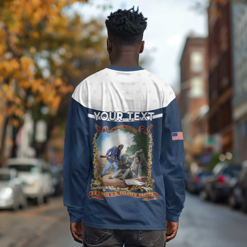 Personalized 22nd United States Colored Troops Long Sleeve Shirt E Pluribus Unum - Wonder Print Shop