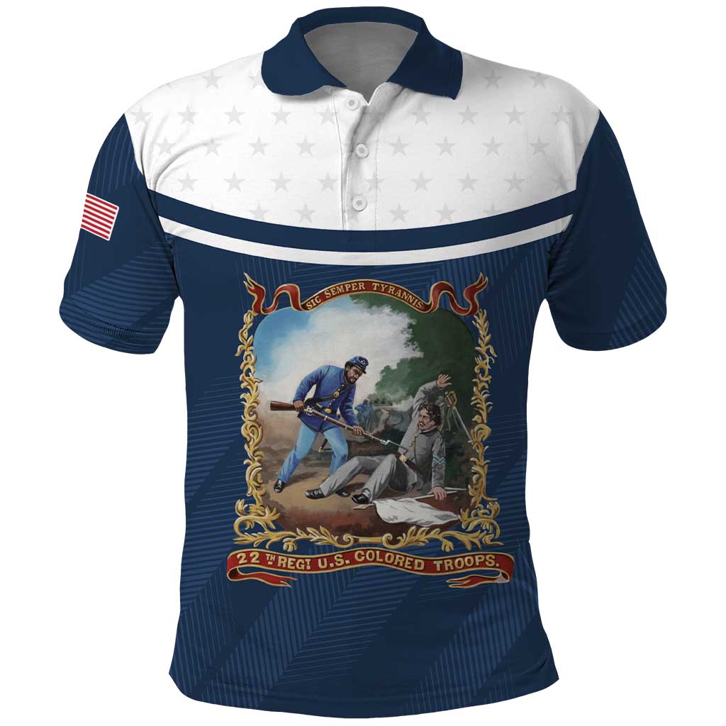 Personalized 22nd United States Colored Troops Polo Shirt E Pluribus Unum - Wonder Print Shop