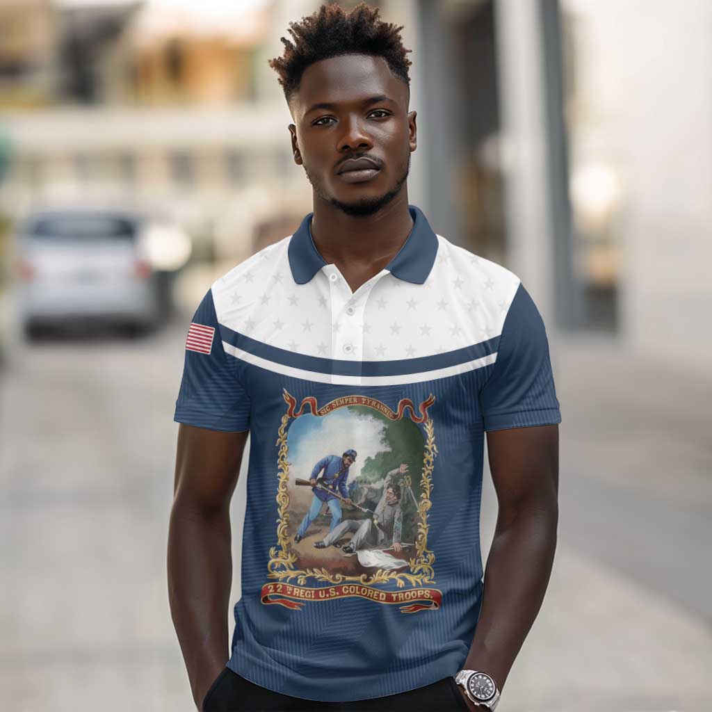 Personalized 22nd United States Colored Troops Polo Shirt E Pluribus Unum - Wonder Print Shop