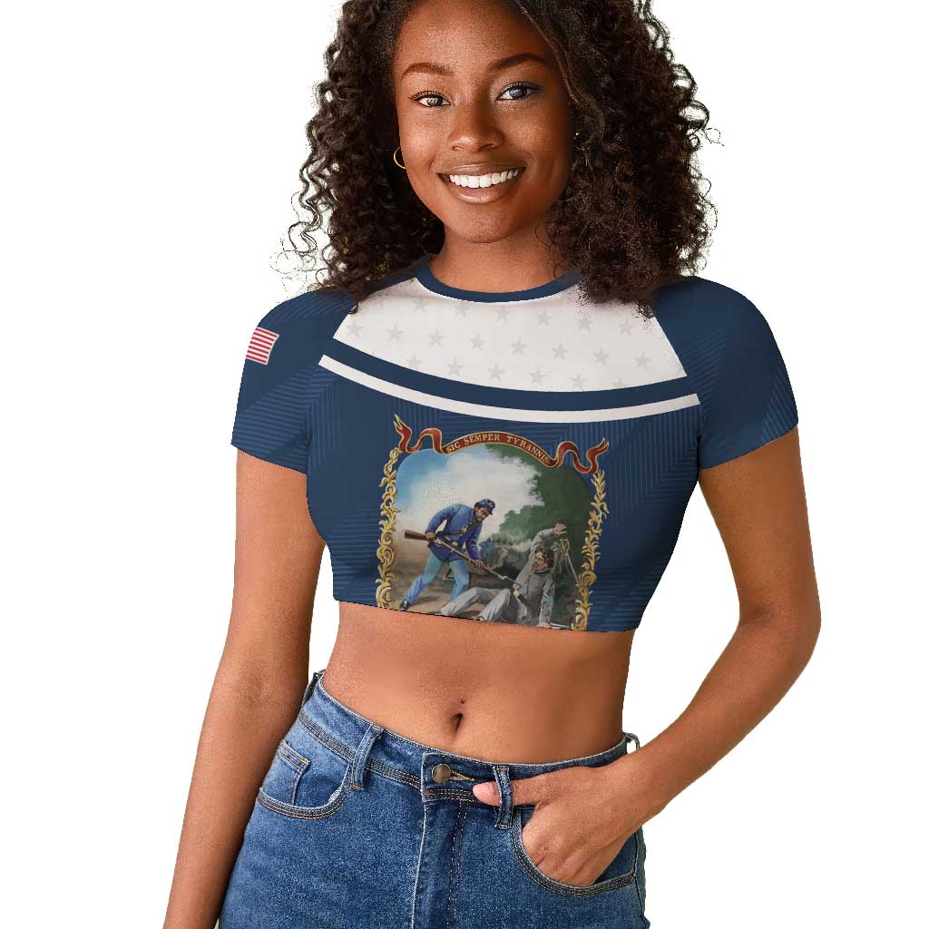 Personalized 22nd United States Colored Troops Raglan Cropped T shirt E Pluribus Unum - Wonder Print Shop