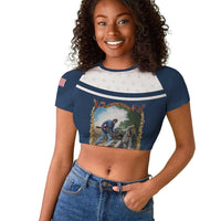 Personalized 22nd United States Colored Troops Raglan Cropped T shirt E Pluribus Unum - Wonder Print Shop