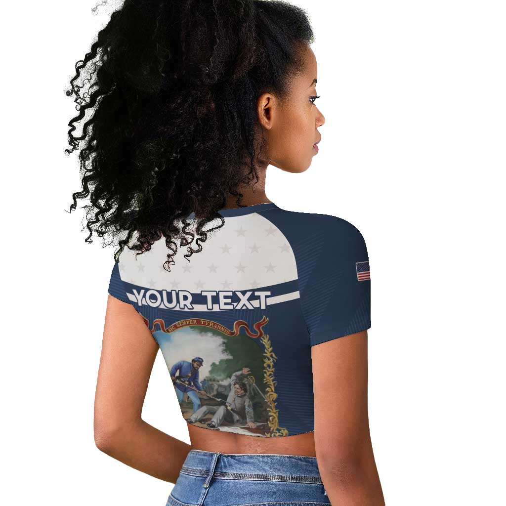 Personalized 22nd United States Colored Troops Raglan Cropped T shirt E Pluribus Unum - Wonder Print Shop
