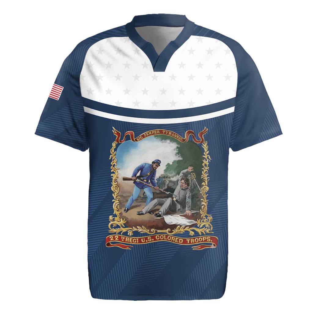 Personalized 22nd United States Colored Troops Rugby Jersey E Pluribus Unum - Wonder Print Shop