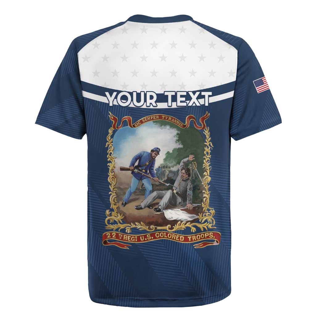 Personalized 22nd United States Colored Troops Rugby Jersey E Pluribus Unum - Wonder Print Shop