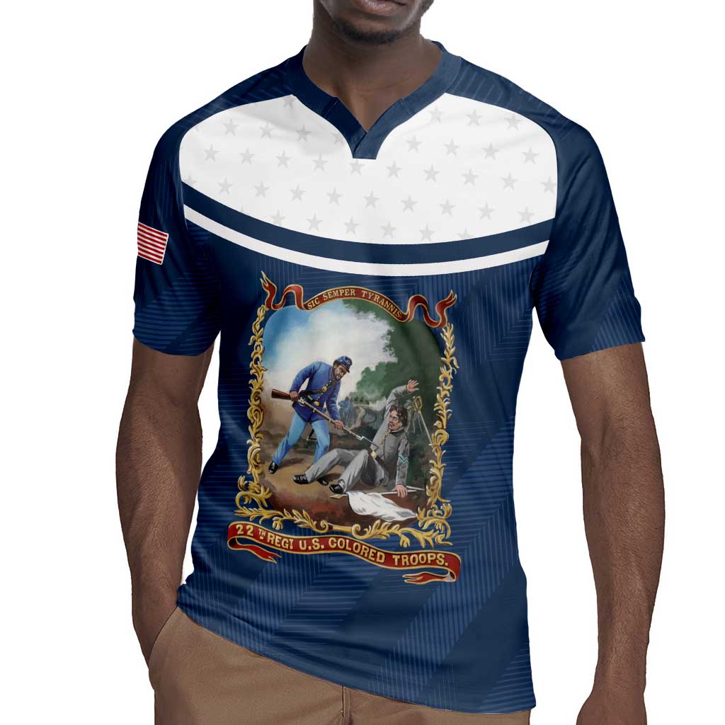 Personalized 22nd United States Colored Troops Rugby Jersey E Pluribus Unum - Wonder Print Shop