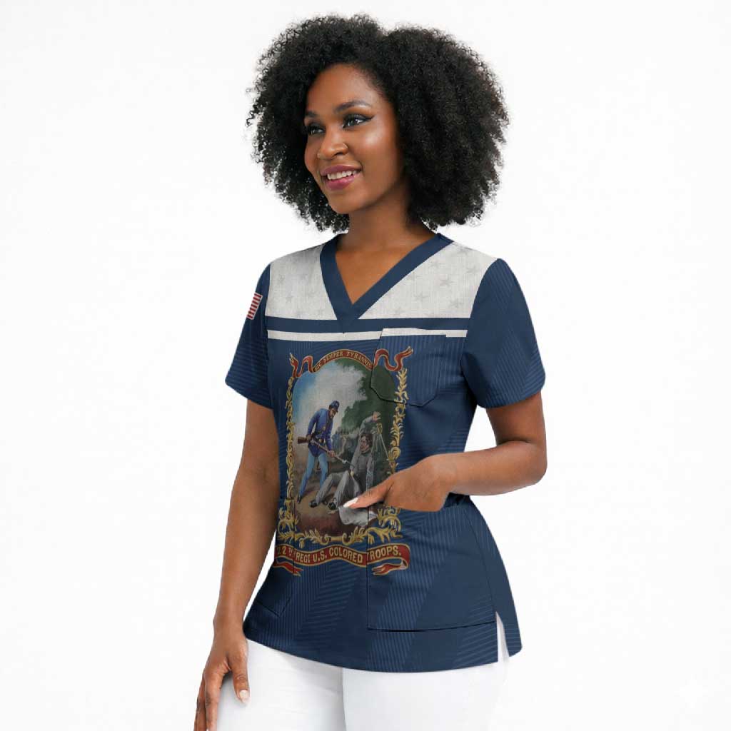 Personalized 22nd United States Colored Troops Scrub Top E Pluribus Unum - Wonder Print Shop