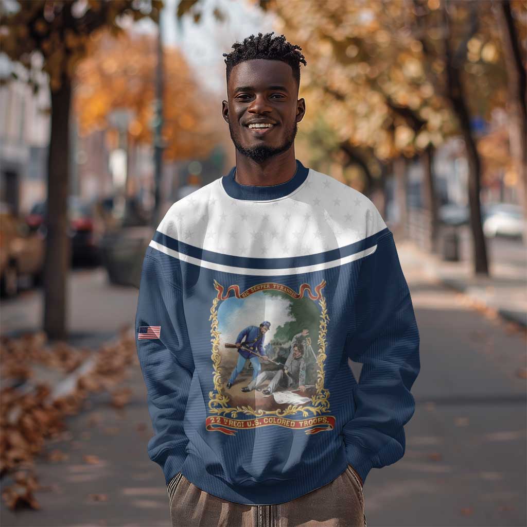 Personalized 22nd United States Colored Troops Sweatshirt E Pluribus Unum - Wonder Print Shop