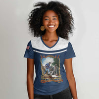 Personalized 22nd United States Colored Troops Women V-Neck T-Shirt E Pluribus Unum - Wonder Print Shop