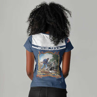 Personalized 22nd United States Colored Troops Women V-Neck T-Shirt E Pluribus Unum - Wonder Print Shop