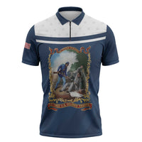 Personalized 22nd United States Colored Troops Zipper Polo Shirt E Pluribus Unum - Wonder Print Shop
