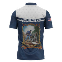 Personalized 22nd United States Colored Troops Zipper Polo Shirt E Pluribus Unum - Wonder Print Shop