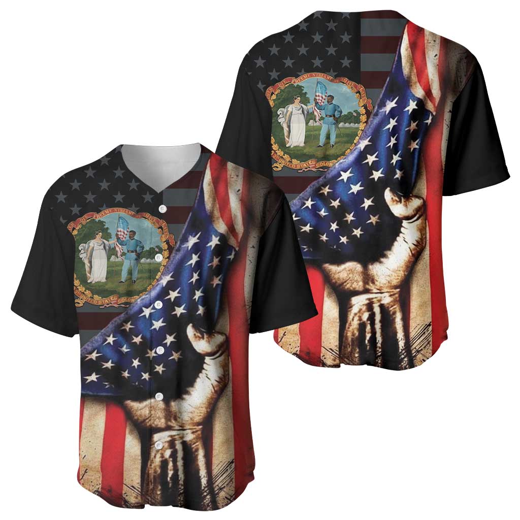 3rd United States Colored Troops Baseball Jersey Flag of Freedom - Wonder Print Shop