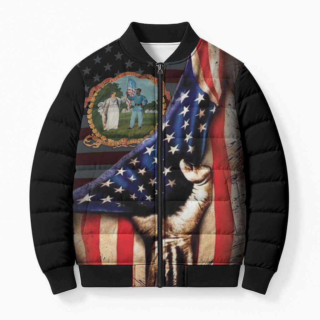 3rd United States Colored Troops Bomber Puffer Jacket Flag of Freedom - Wonder Print Shop