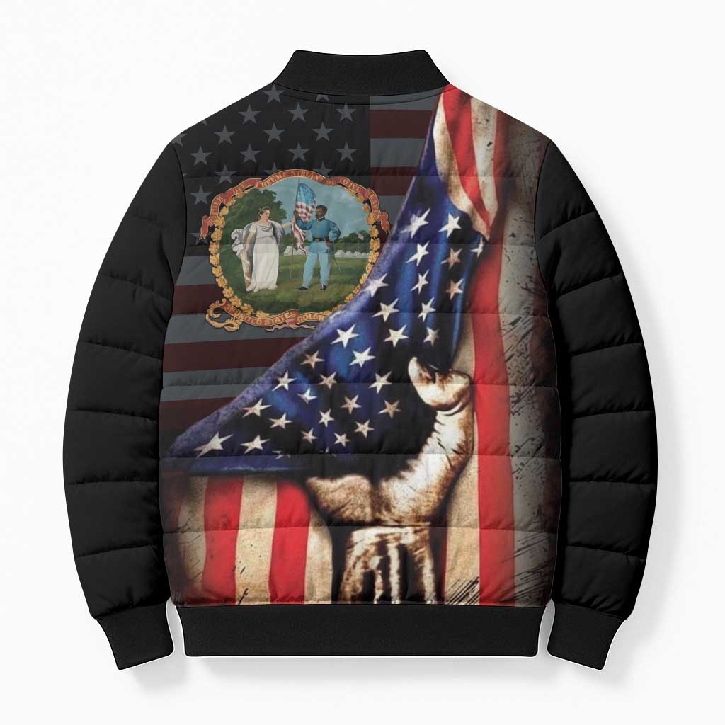 3rd United States Colored Troops Bomber Puffer Jacket Flag of Freedom - Wonder Print Shop