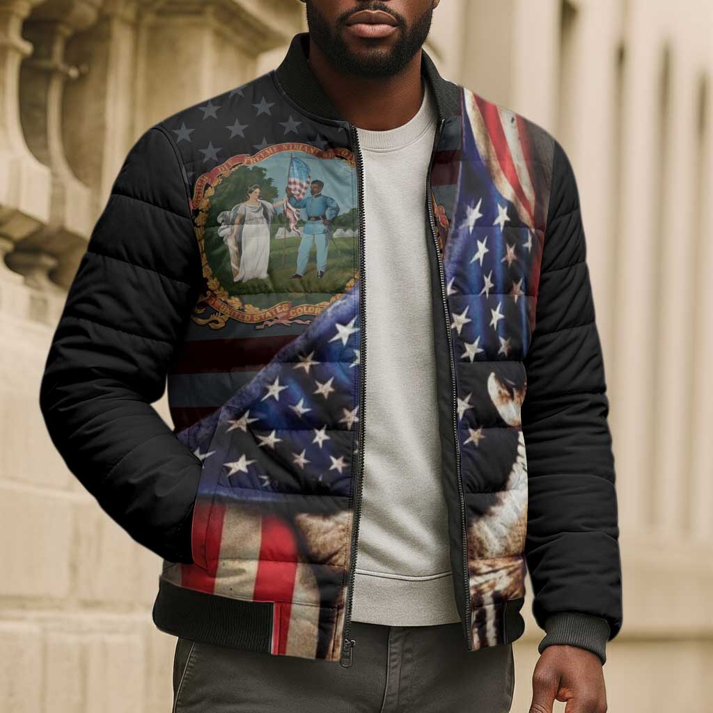 3rd United States Colored Troops Bomber Puffer Jacket Flag of Freedom - Wonder Print Shop