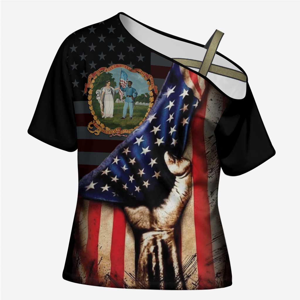 3rd United States Colored Troops Cross Shoulder Shirt Flag of Freedom - Wonder Print Shop