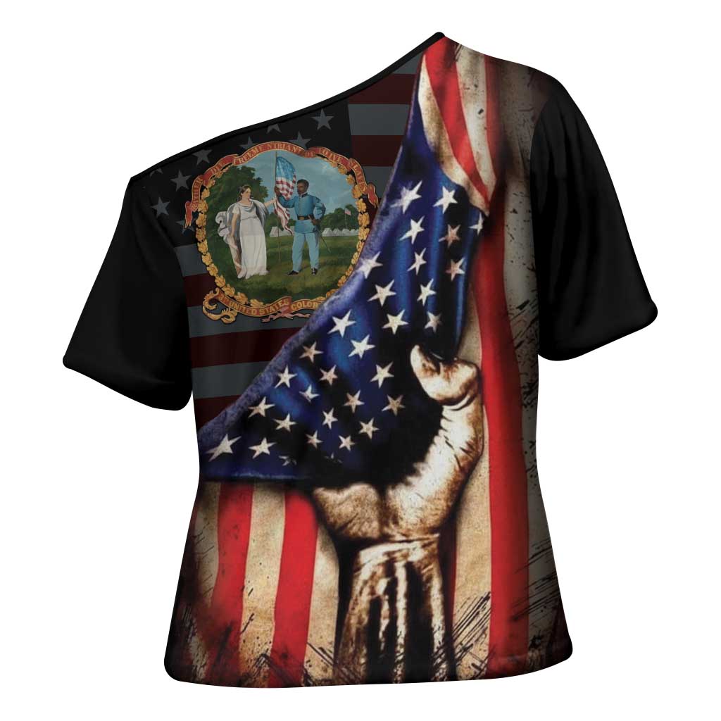 3rd United States Colored Troops Cross Shoulder Shirt Flag of Freedom - Wonder Print Shop