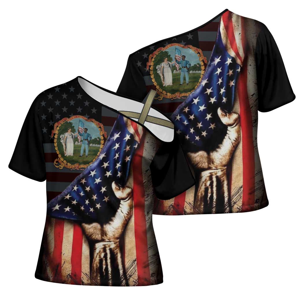 3rd United States Colored Troops Cross Shoulder Shirt Flag of Freedom - Wonder Print Shop