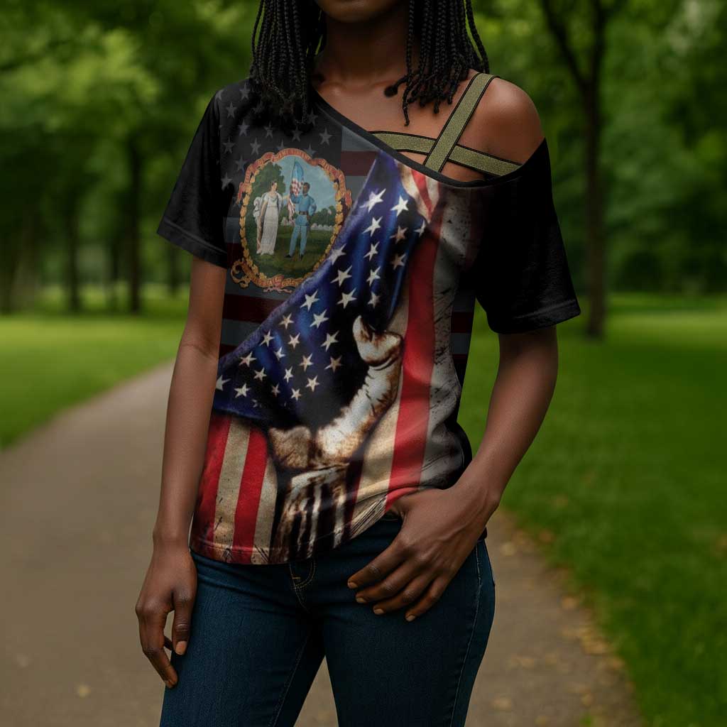 3rd United States Colored Troops Cross Shoulder Shirt Flag of Freedom - Wonder Print Shop