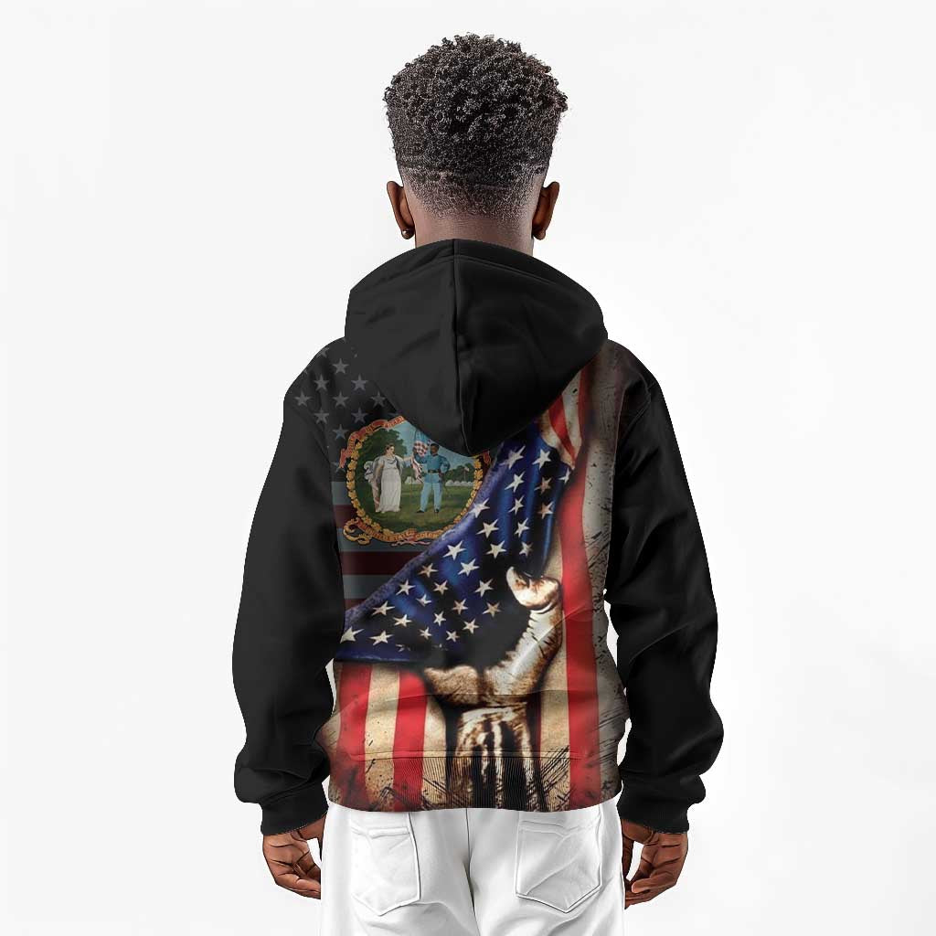 3rd United States Colored Troops Kid Hoodie Flag of Freedom - Wonder Print Shop