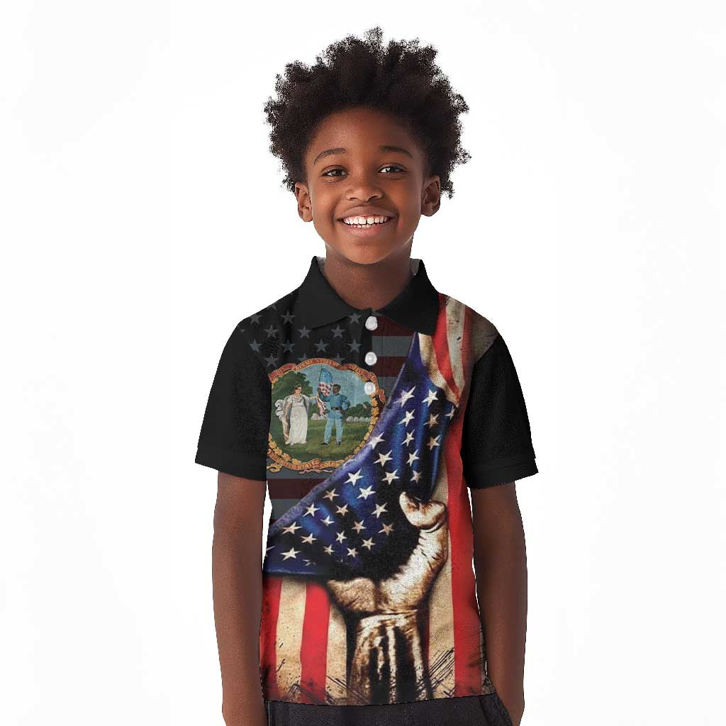 3rd United States Colored Troops Kid Polo Shirt Flag of Freedom - Wonder Print Shop