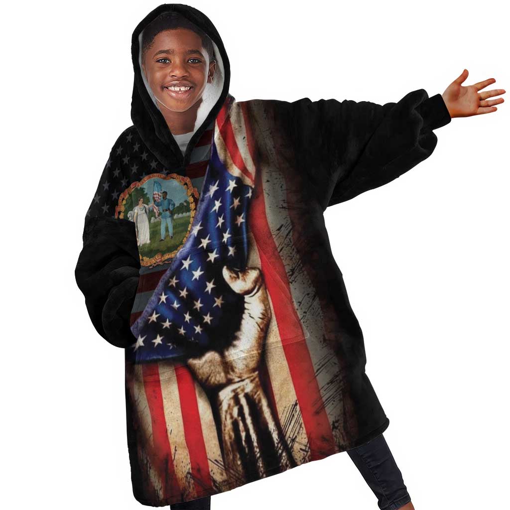 3rd United States Colored Troops Kid Wearable Blanket Hoodie Flag of Freedom - Wonder Print Shop