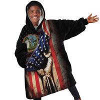 3rd United States Colored Troops Kid Wearable Blanket Hoodie Flag of Freedom - Wonder Print Shop