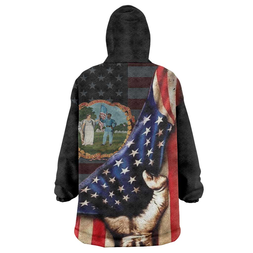 3rd United States Colored Troops Kid Wearable Blanket Hoodie Flag of Freedom - Wonder Print Shop