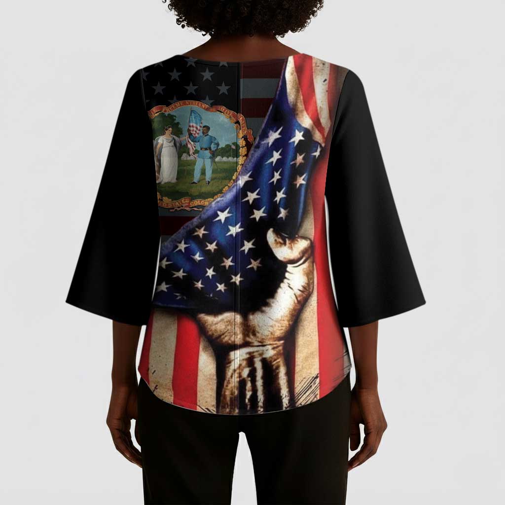 3rd United States Colored Troops Kimono Sleeve Blouse Flag of Freedom - Wonder Print Shop