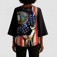 3rd United States Colored Troops Kimono Sleeve Blouse Flag of Freedom - Wonder Print Shop