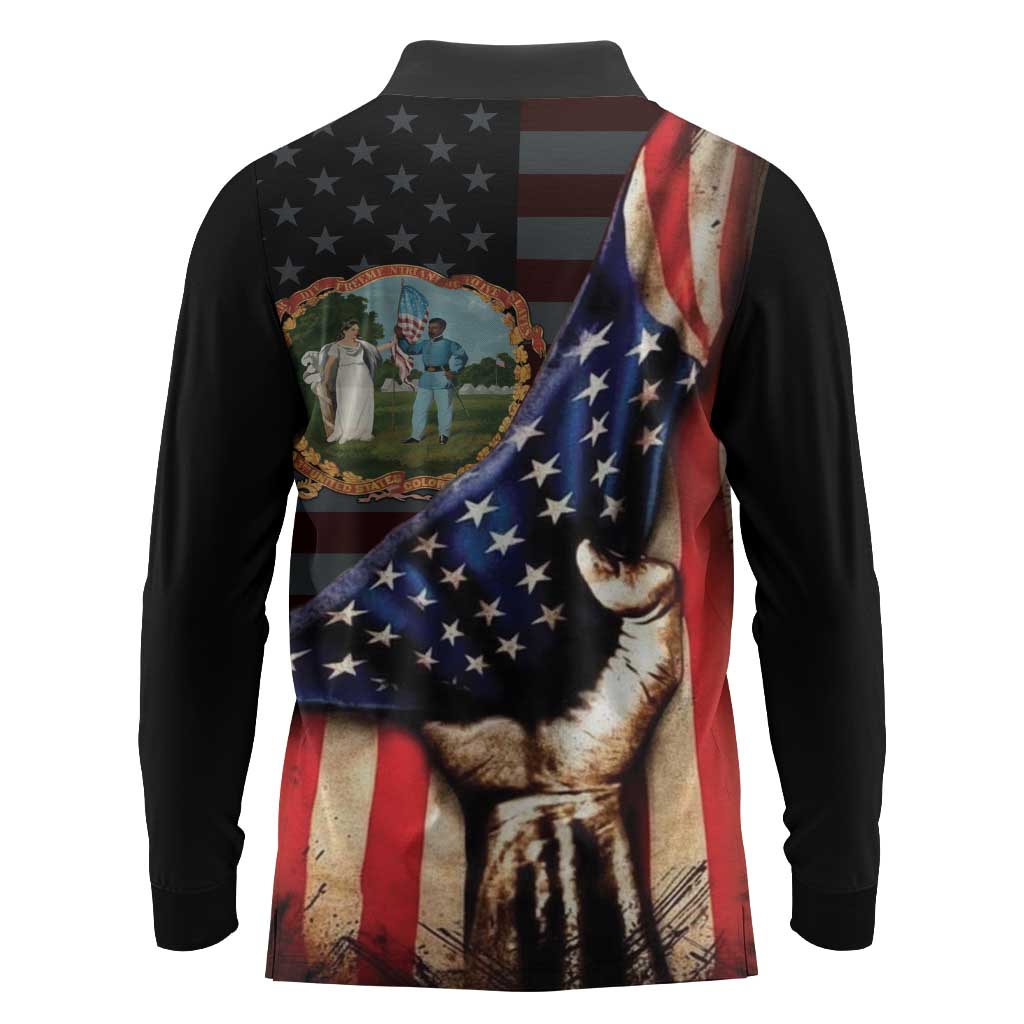 3rd United States Colored Troops Long Sleeve Polo Shirt Flag of Freedom - Wonder Print Shop