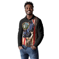 3rd United States Colored Troops Long Sleeve Polo Shirt Flag of Freedom - Wonder Print Shop