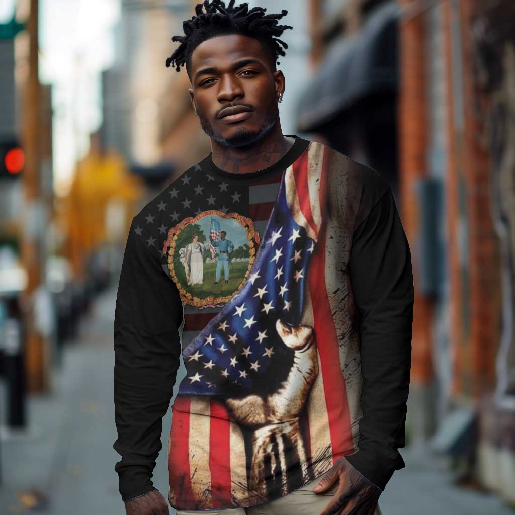 3rd United States Colored Troops Long Sleeve Shirt Flag of Freedom - Wonder Print Shop