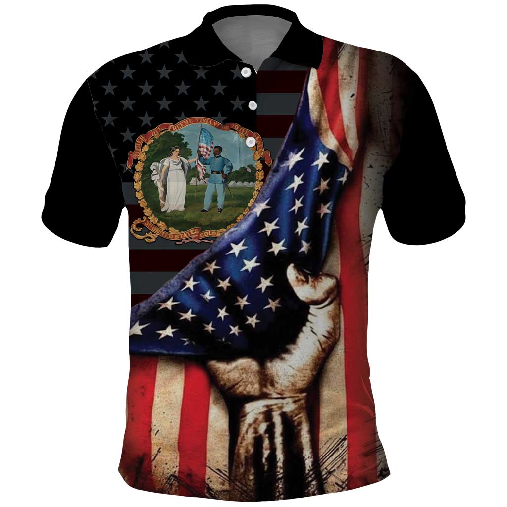 3rd United States Colored Troops Polo Shirt Flag of Freedom - Wonder Print Shop