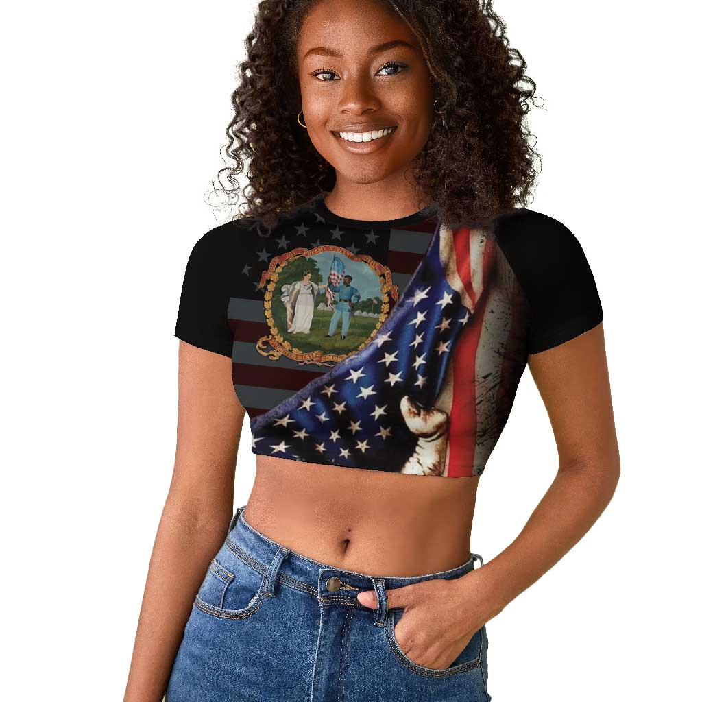 3rd United States Colored Troops Raglan Cropped T shirt Flag of Freedom - Wonder Print Shop