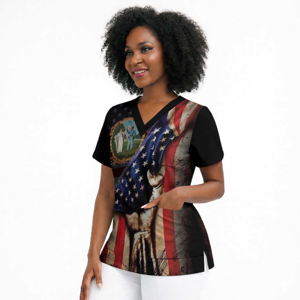3rd United States Colored Troops Scrub Top Flag of Freedom - Wonder Print Shop