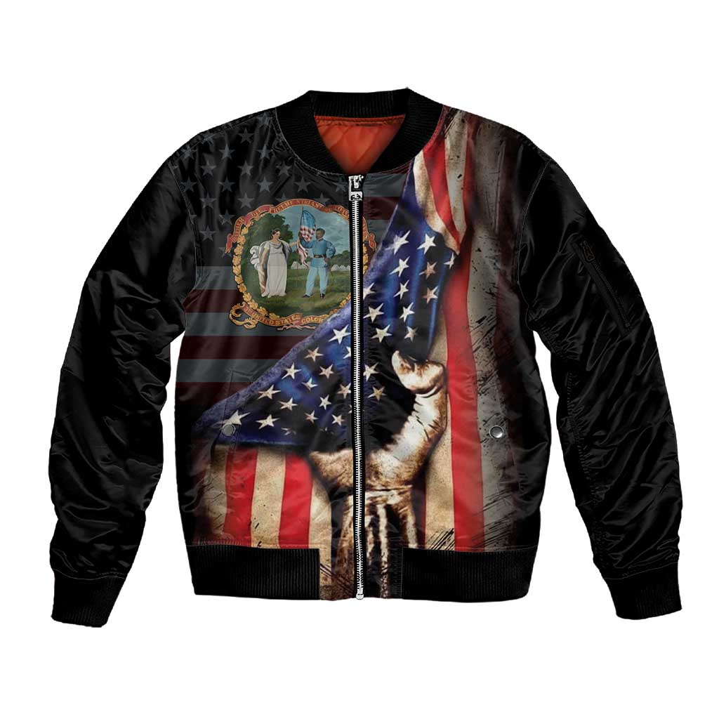 3rd United States Colored Troops Sleeve Zip Bomber Jacket Flag of Freedom - Wonder Print Shop
