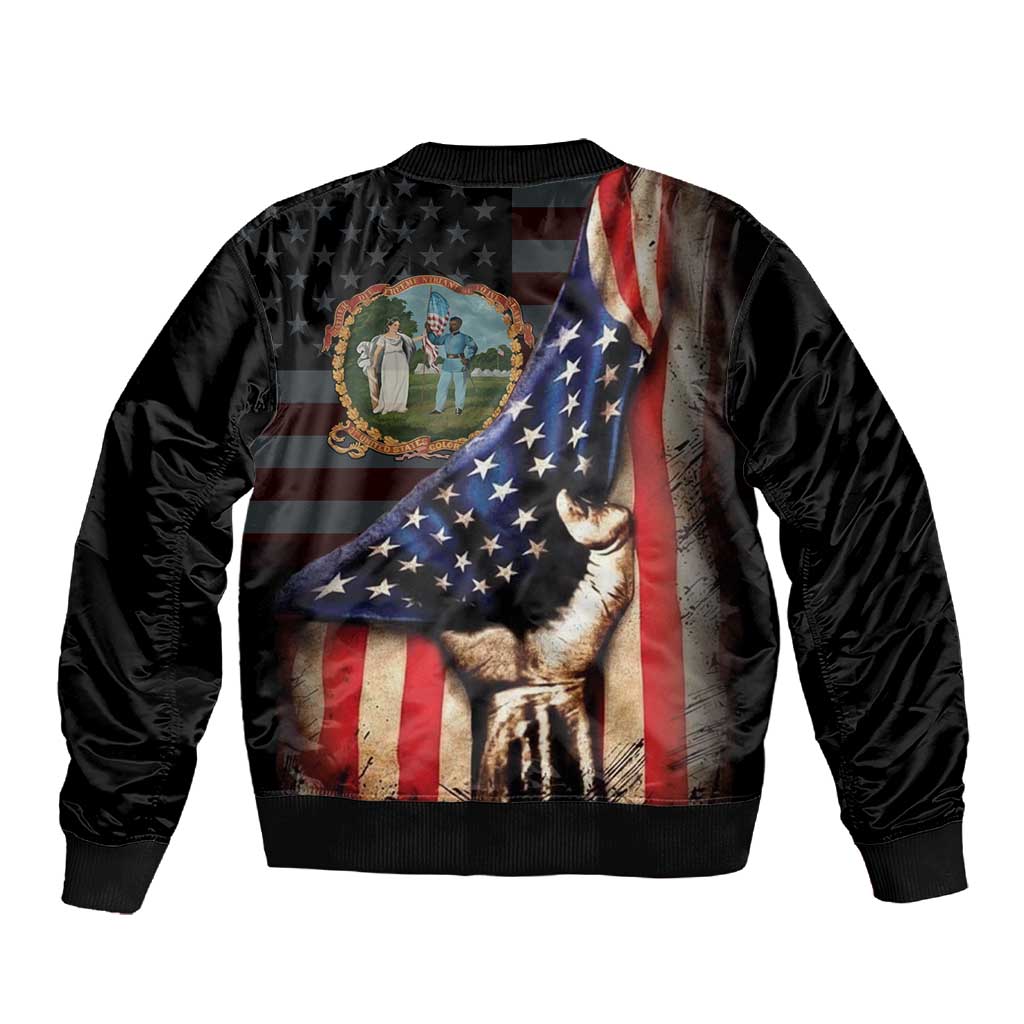 3rd United States Colored Troops Sleeve Zip Bomber Jacket Flag of Freedom - Wonder Print Shop